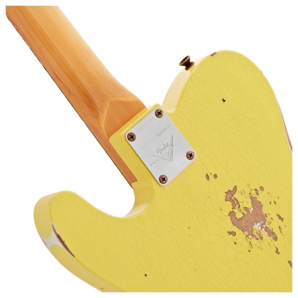 Fender Custom Shop Limited Edition '63 Telecaster Relic, Canary Yellow - neck joint