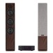AVCOM 3-Way Floorstanding Speakers with HiFi Amplifier, Walnut