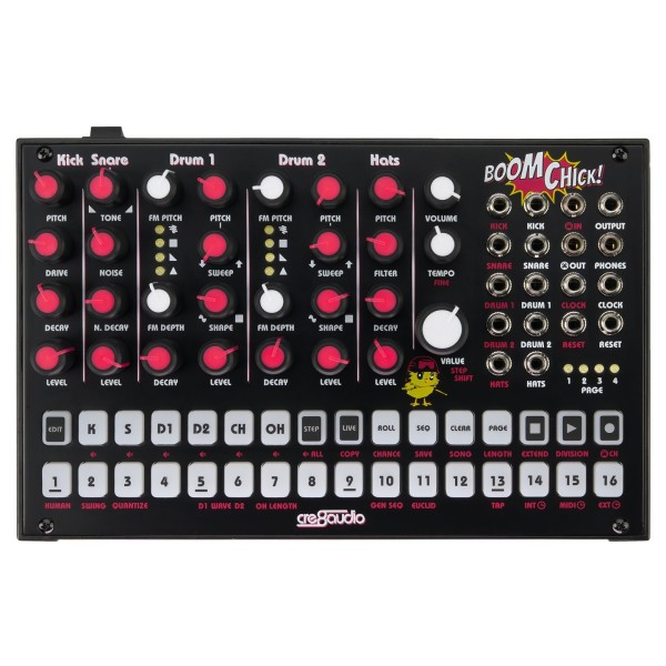 Cre8audio Boom Chick Desktop Drum Machine - Top