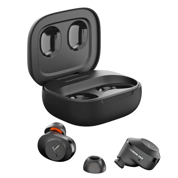 Beyerdynamic Amiron 300 True Wireless Earphones with ANC, Black - Angled Open