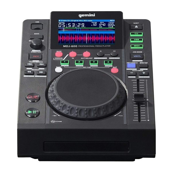 Gemini MDJ-600 Professional CD & USB Media Player - Front Top