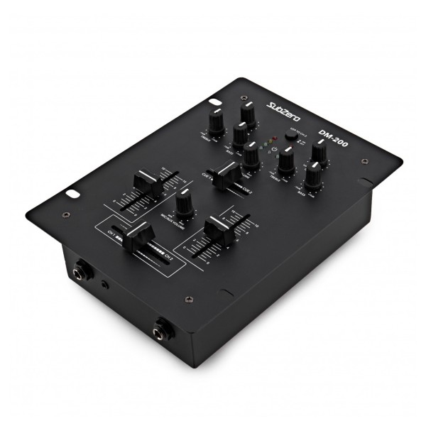 SubZero DM-200 2 Channel DJ Mixer with USB - Angled