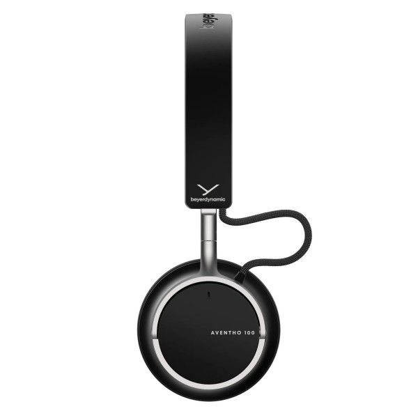 Aventho 100 Wireless On-Ear Headphones, Black - Side