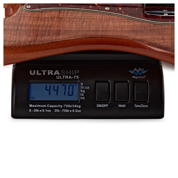 Fender Custom Shop Artisan Koa Precision Bass NOS, Ebony Fingerboard, Natural - weight shot