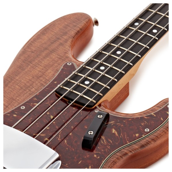 Fender Custom Shop Artisan Koa Precision Bass NOS, Ebony Fingerboard, Natural - upper frets