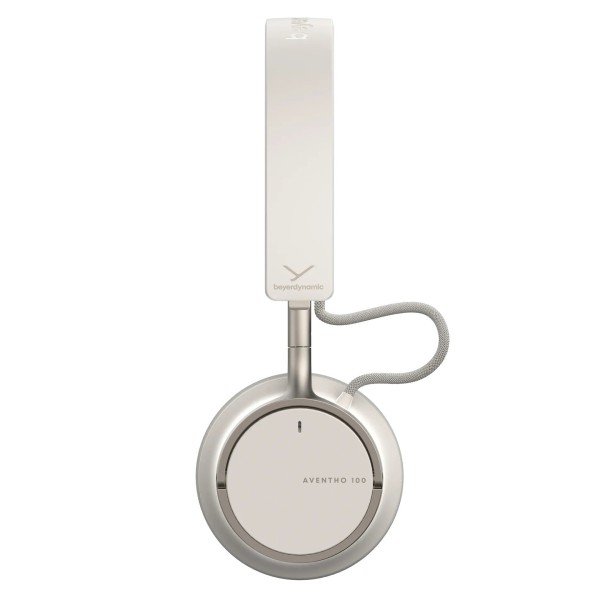 Aventho 100 Wireless Headphones, Cream - Side