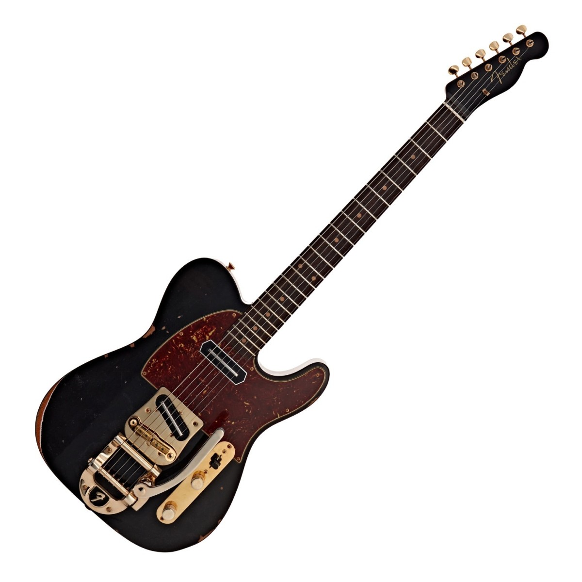 Fender Custom Shop LE Bow Tie Telecaster Custom Relic with Gold Hardware Black