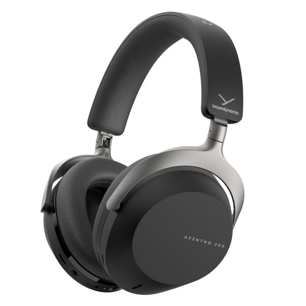 Beyerdynamic Aventho 300 Wireless Over-Ear Headphones with ANC and Dolby Atmos, Black - Angled