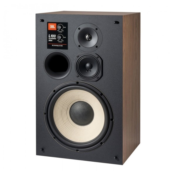 JBL L100 Mk2 Classic 3-Way Stand Mount Speakers (Pair), Black - left 