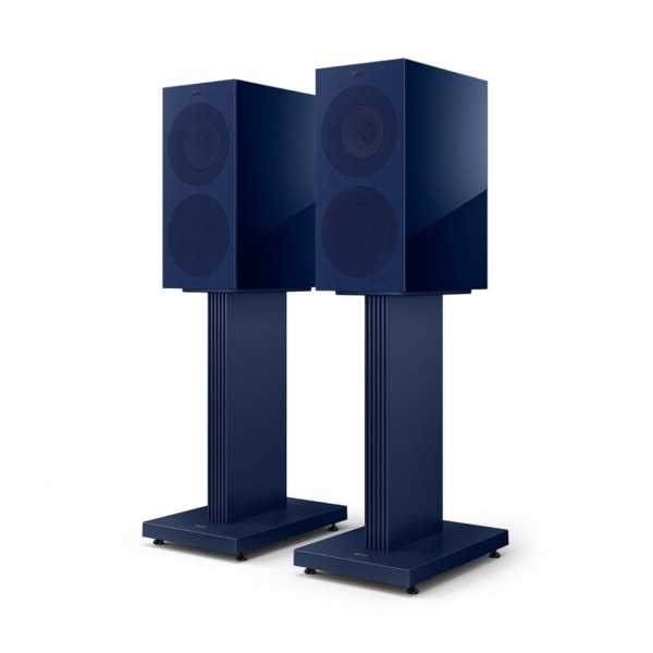 KEF R3 Meta Bookshelf Speakers (Pair), Indigo Gloss  -grille 