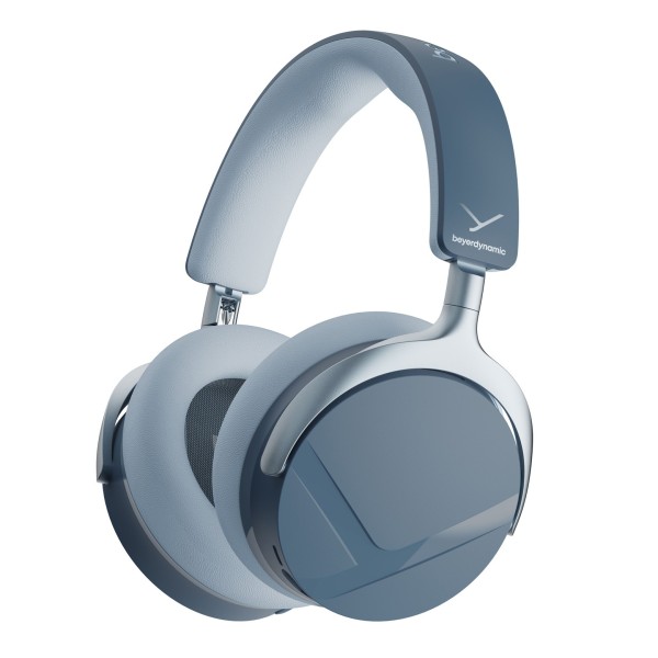 Beyerdynamic Aventho Y Wireless Over-Ear Headphones with ANC, Blue Fusion - Angled