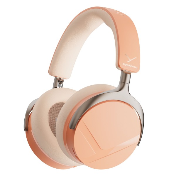 Beyerdynamic Aventho Y Wireless Over-Ear Headphones with ANC, Peach Blush - Angled