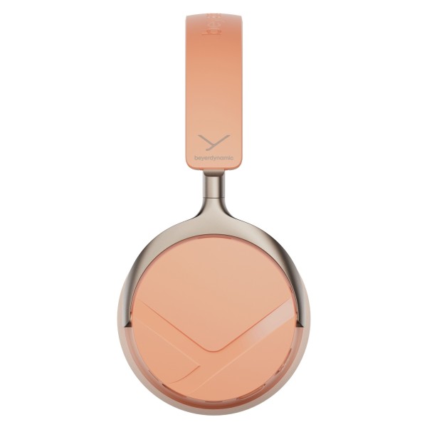 Aventho Y Noise Cancelling Bluetooth Headphones, Peach Blush - Side