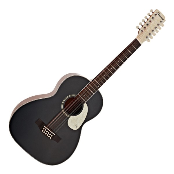 Hartwood Century 12 String Parlour Acoustic Guitar, Black