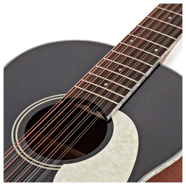 Hartwood Century 12 String Parlour Acoustic Guitar, Black