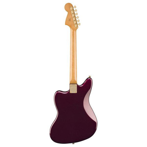 Squier FSR Classic Vibe '70s Jaguar in Oxblood with Matching Headcap and Gold Hardware - back