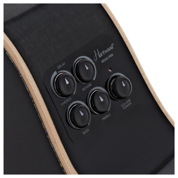 Hartwood Sonata-FX Concert Left-Handed Electro-Acoustic Guitar, Black