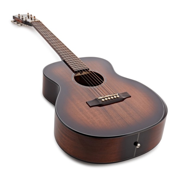 Hartwood Artiste Left-Handed Travel Acoustic Guitar, Natural Koa