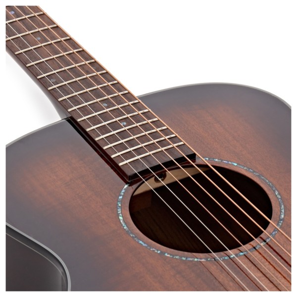 Hartwood Artiste Left-Handed Travel Acoustic Guitar, Natural Koa