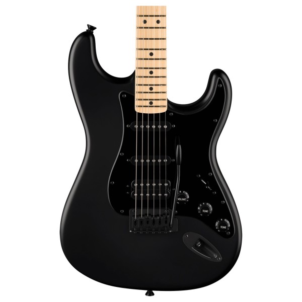 Fender Limited Edition Standard Stratocaster HSS MN, Matching Headcap, Satin Black - body