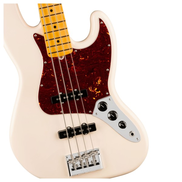 Fender American Professional Jazz Bass MN, Olympic White - hardware