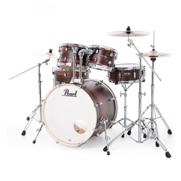 Pearl Decade Maple 22'' Am Fusion Drum Kit w/Hardware, Matte Dark Walnut