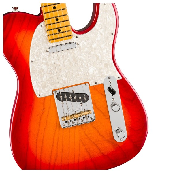 Fender American Professional Telecaster MN, Aged Cherry Burst - hardware