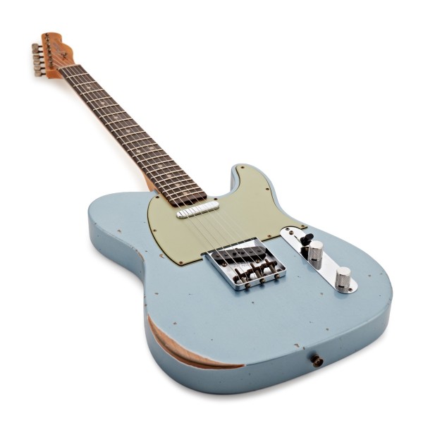 Fender Custom Shop Limited Edition '63 Telecaster Relic, Blue Ice Metallic - angled shot
