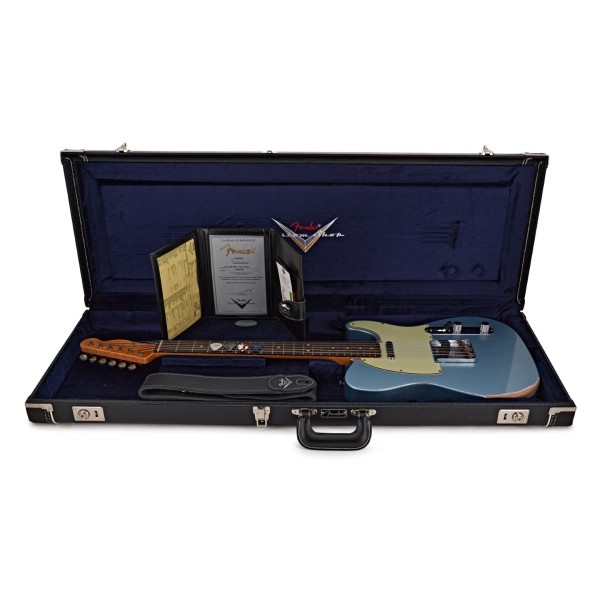 Fender Custom Shop Limited Edition '63 Telecaster Relic, Blue Ice Metallic - guitar in case