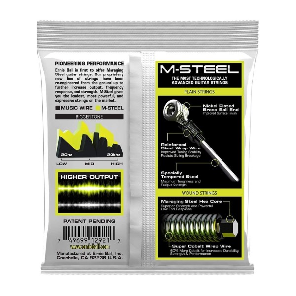 Ernie Ball 2921 M-Steel Regular Slinky, 10-46 2