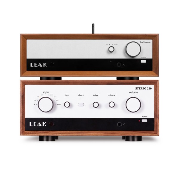 LEAK STEREO 230 Amplifier & TruStream Streamer Hi-Fi Bundle, Walnut - main 