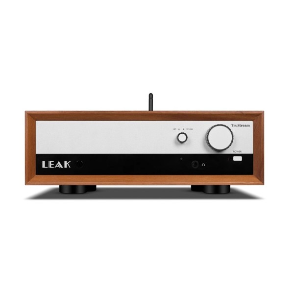 LEAK TruStream Music Streamer, Walnut - front 