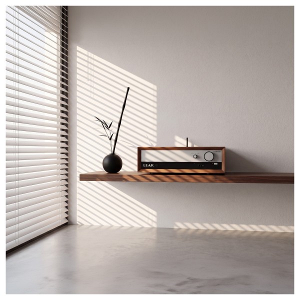 LEAK TruStream Music Streamer, Walnut - lifestyle 3
