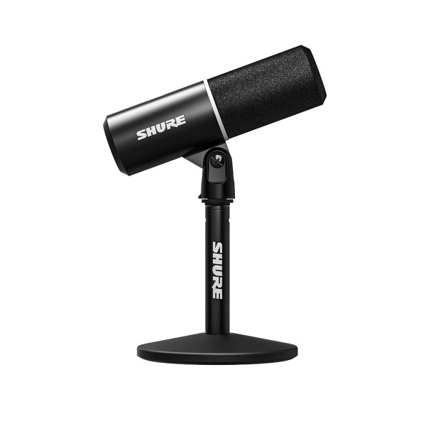 Shure MV6G2 Dynamic USB-C microphone for PC gamers & streamers, Black, Side View