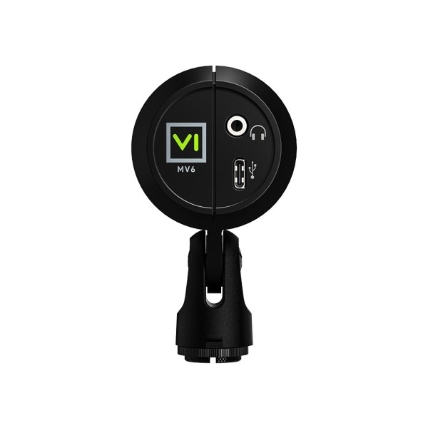 Shure MV6G2 Dynamic USB-C microphone for PC gamers & streamers, Black, Back