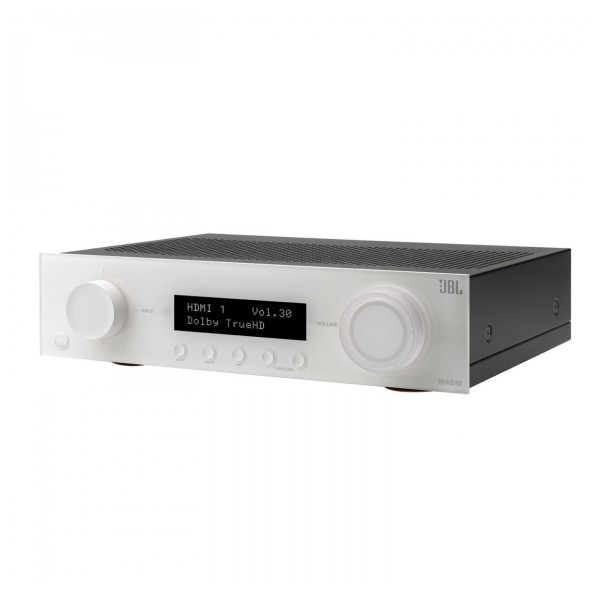 JBL MA510 5.2 Channel 8K AV Receiver, White right 