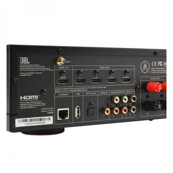 JBL MA510 5.2 Channel 8K AV Receiver, White rca