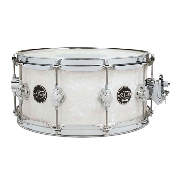 DW Performance Series 14 x 6.5" Snare Drum, Finish Ply, White Marine