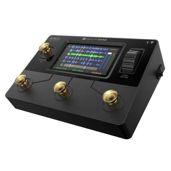 Singular Sound Aeros Multi-Track Looper Pedal - Angled