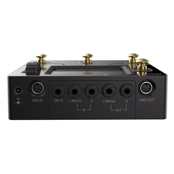 Aeros Multi-Track Looper Pedal, Gold Edition - Rear