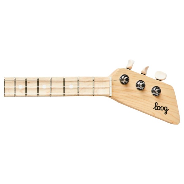 Loog Mini Acoustic, Pink - headstock
