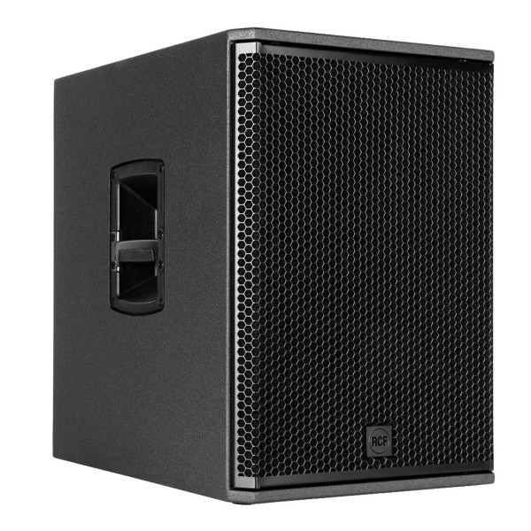 RCF SUB 15-AS 15" Active Subwoofer, Black, Right Angle