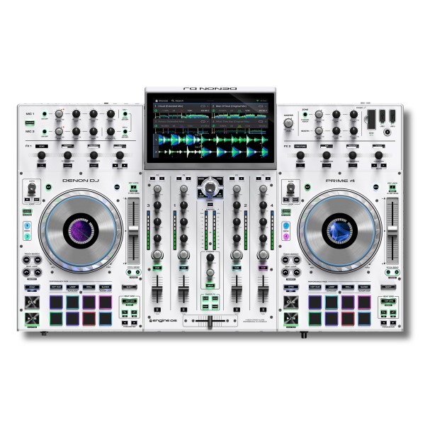 Denon DJ Prime 4 Standalone DJ System, White at Gear4music