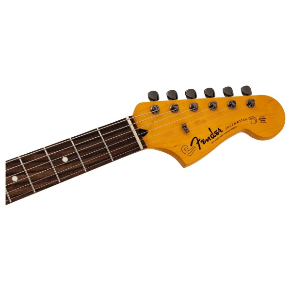 Fender Made in Japan Hybrid II 2026 Collection Jazzmaster RW, Matte Champagne Mirage - headstock
