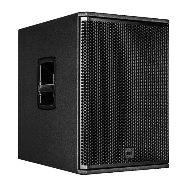 RCF SUB 18-AX 18" Bass Reflex Active Subwoofer, Black, Right Angle