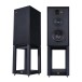 Wharfedale Linton Heritage Speakers with Matching Stands (Pair), Black Oak