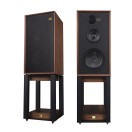 Wharfedale Linton Heritage Speakers with Matching Stands (Pair), Walnut