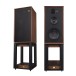 Wharfedale Linton Heritage Speakers with Matching Stands (Pair), Walnut