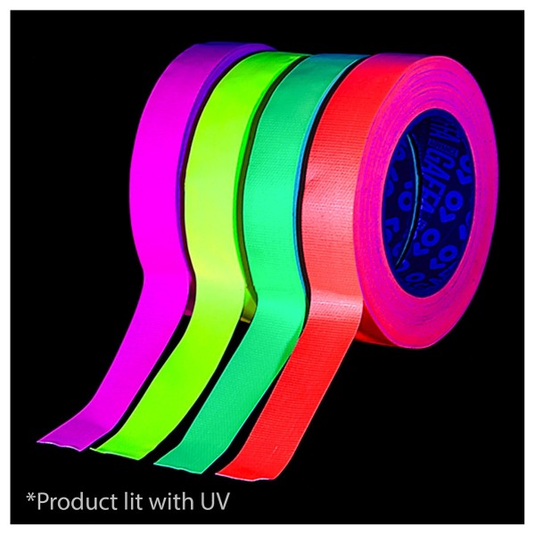 Advance Tapes Gaffa® Fluorescent Cloth Tape 19mm x 25m, Other Tape Black UV