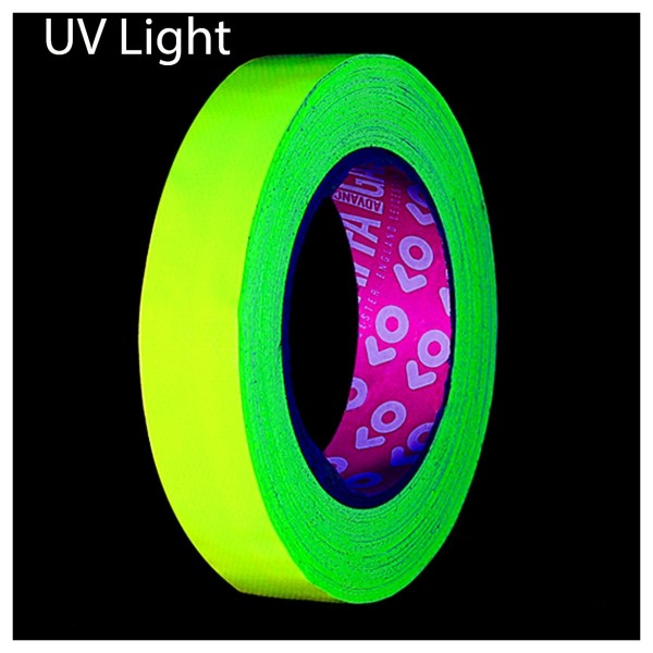 Advance Tapes Gaffa® Fluorescent Cloth Tape 19mm x 25m, Yellow, UV Version